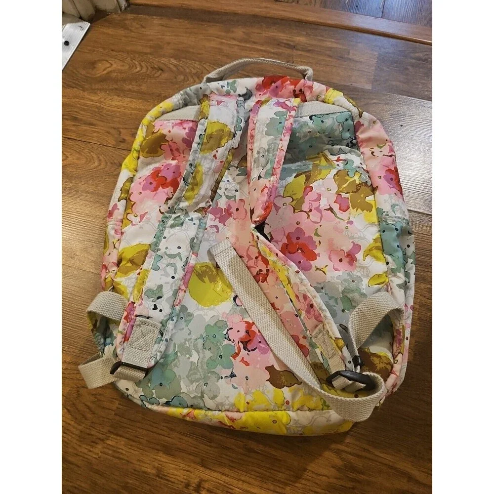 Kipling Printed Foldable Backpack Floral Flowers Large School Laptop Travel